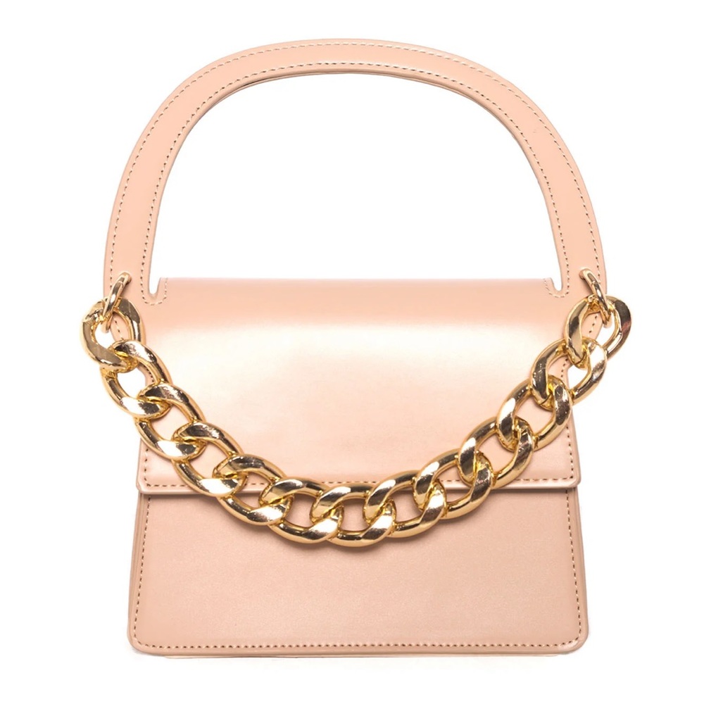 Chained Handbag - Nude